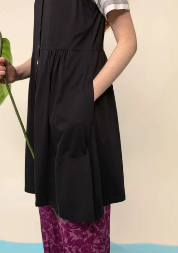 Robe "Lotus" en jersey de coton biologique - noir