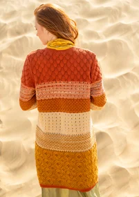 “Chloe” recycled cotton coatigan - henna