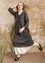 Woven linen dress (black M)