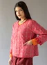 “Kerala” reversible checked organic cotton jacket (parrot red L)