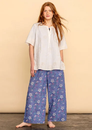 Pantalon tissé " Nightingale " en coton biologique - bleu ciel