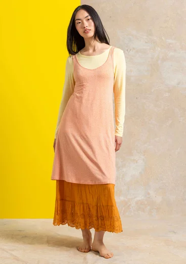 Slipklänning ”Bianca” i lyocell/elastan - ljus puderrosa/mönstrad