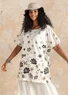 T-shirt "Peony" i ekologisk bomull/modal (vanilj L)