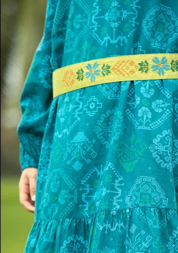 Ceinture "Cross" en coton biologique - vert anis clair