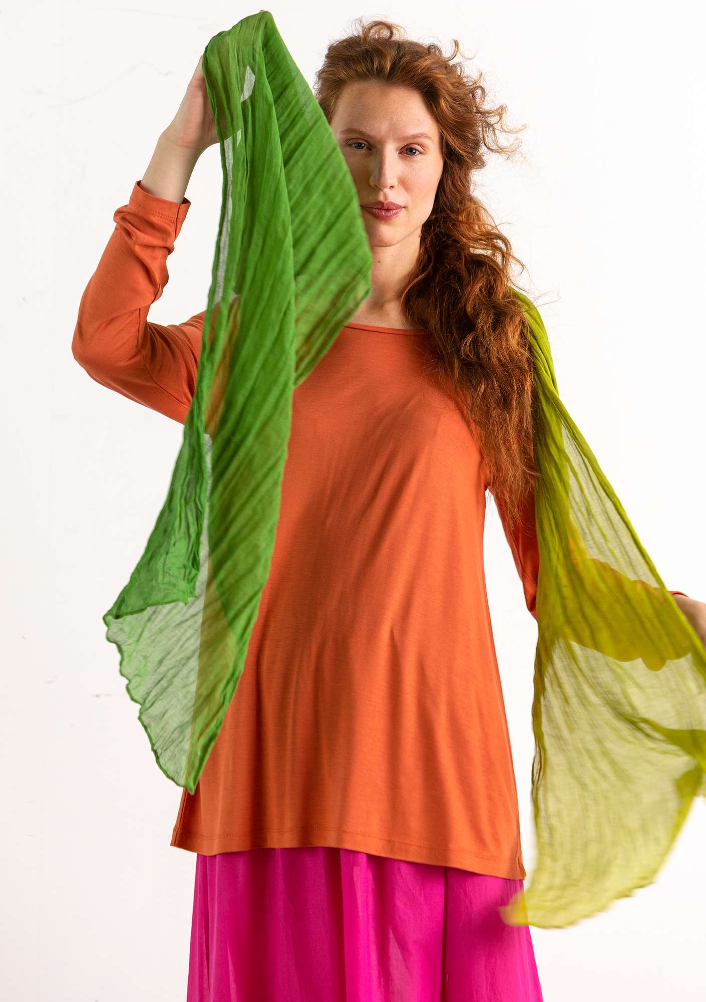 Colour-block shawl 