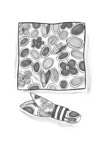 “Sol” organic cotton napkins, 2-pack - amaryllis