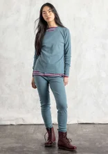 Legging van biologisch katoenen ribtricot - veronagroen