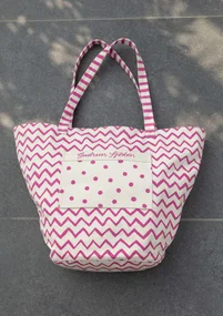“Travel” organic cotton bag - pink begonia