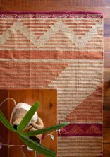 Teppe «Andes» i ull - henna