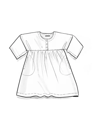 Webkleid „Marie“ aus Bio-Baumwolle/Seide - türkis