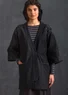Veste kimono en coton biologique/lin (noir M)
