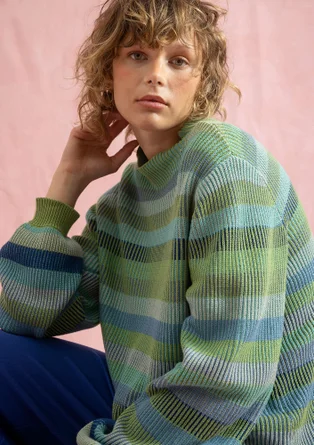 Pull "Nebula" en coton biologique/recyclé - jade