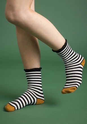 Striped socks black