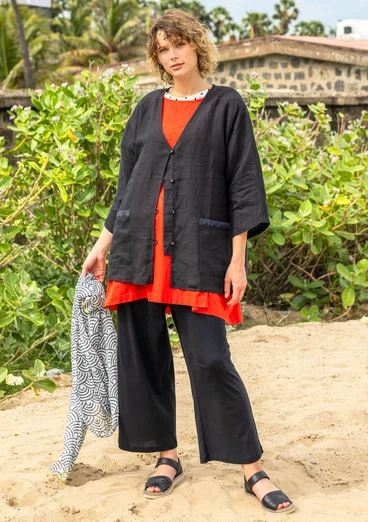 Webtunika „Reflexions“ aus Bio-Baumwolle - klarrot