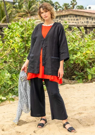 Webtunika „Reflexions“ aus Bio-Baumwolle - klarrot