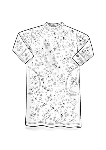Geblümtes oder einfarbiges Jerseykleid „Hillevi“ aus Lyocell/Elasthan - indigoblau-gemustert