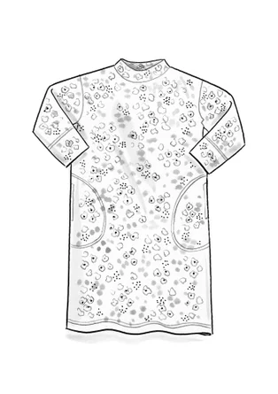 Geblümtes oder einfarbiges Jerseykleid „Hillevi“ aus Lyocell/Elasthan - indigoblau-gemustert