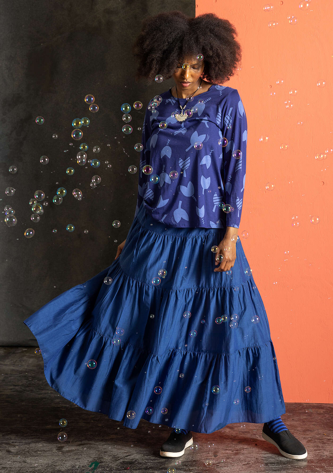 Woven cotton silk skirt gudrunsjoden
