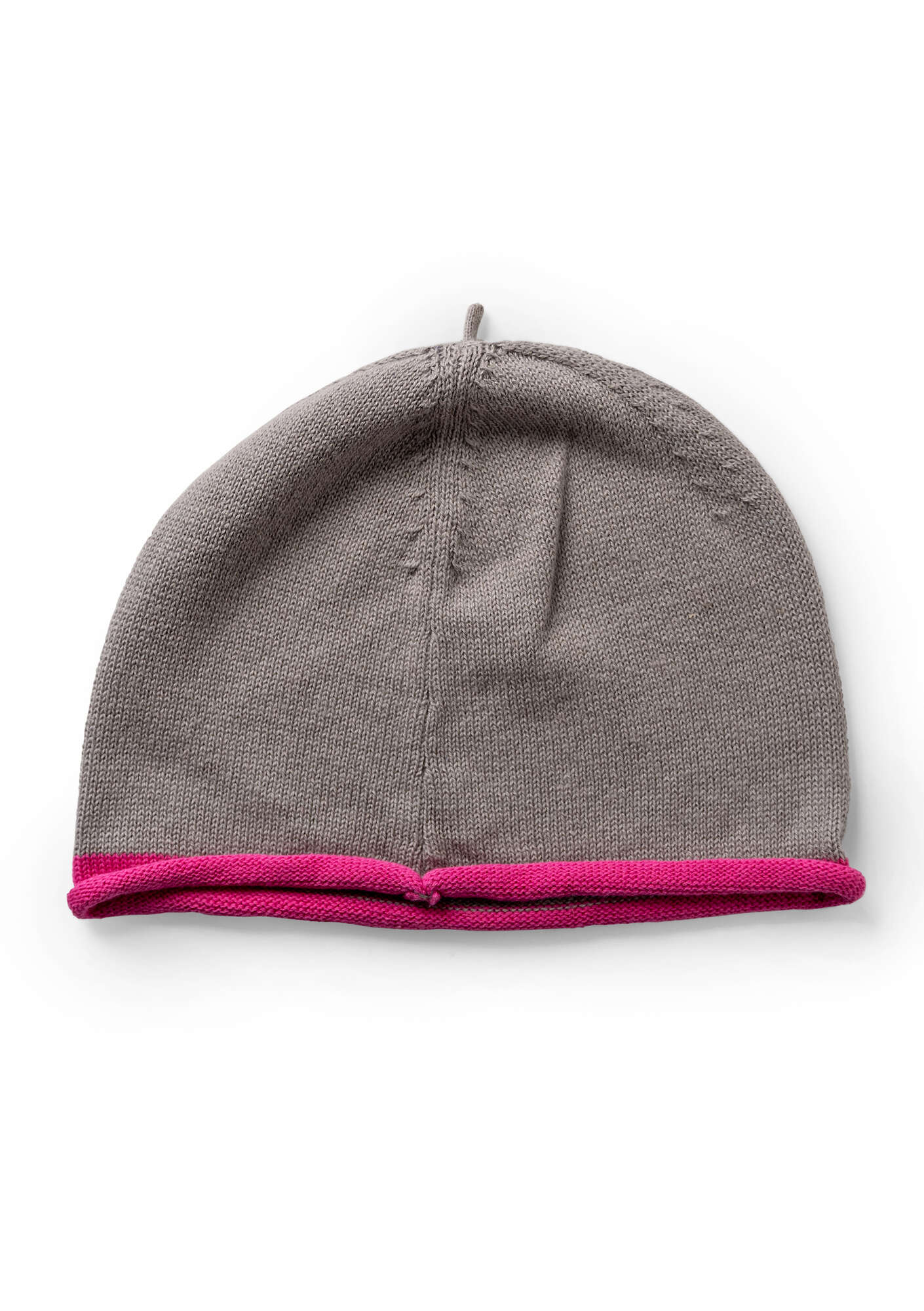 “Rainbow” hat in cotton, wool or cotton/wool  gray thumbnail