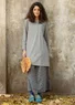 “Alora” organic cotton jersey tunic (graphite M)