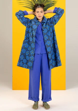 Kåpe «Cress» i økologisk bomull - klarblå