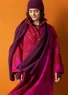 Écharpe en maille d’alpaga mélangé (aubergine/chiné Taille unique)