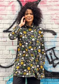 Tricot tuniek "Concrete" van biologisch katoen/modal/elastaan - ijzergrijs