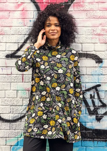 Tricot tuniek "Concrete" van biologisch katoen/modal/elastaan - ijzergrijs