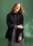 Corduroy overhemdblouse van biologisch katoen (zwart S)