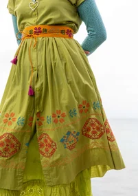 Ärmelloses Kleid „Cross“ aus Bio-Baumwolle - hellkräutergrün