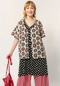 Blouse "Afrodite" en coton biologique - vanille