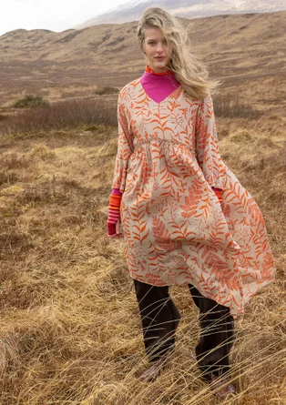 Gemustertes Kleid „Glänta“ aus Modal - chili