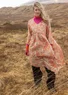 Gemustertes Kleid „Glänta“ aus Modal (chili L)