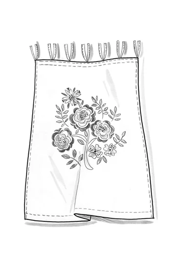 Gardine „Lisbeth“ aus Baumwollorgandy - halbgebleicht