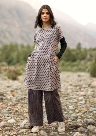 Vevd bukse «Willow» i økologisk bomull - kashish