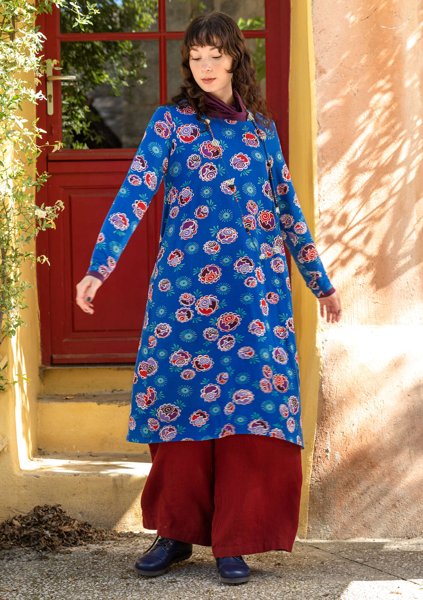 Tricot jurk  Maya  van lyocell/elastaan korenblauw thumbnail