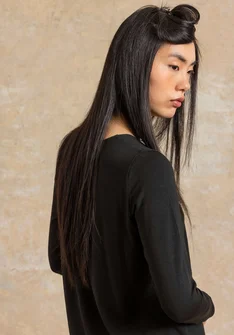 “Bianca” lyocell/elastane jersey top - black