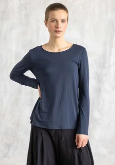 “Tina” lyocell/elastane jersey top - ink blue