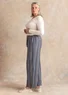 “Esme” woven organic cotton/linen trousers (iron grey/stripe XL)