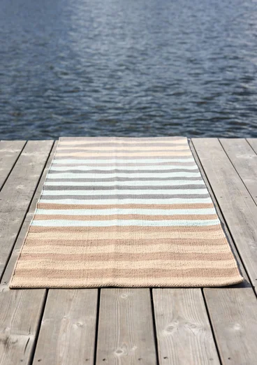 “Suiheisen” organic cotton hallway mat - frost green