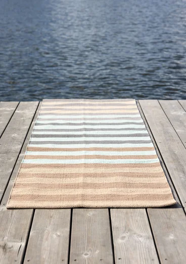 “Suiheisen” organic cotton hallway mat - frost green