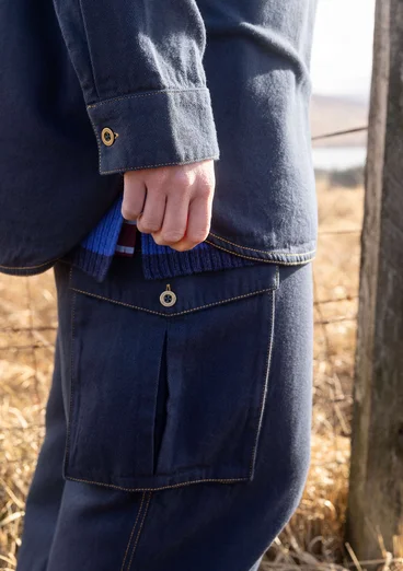 Einfarbige Hose „Fjälltur“ aus Bio-Baumwolle - tinte