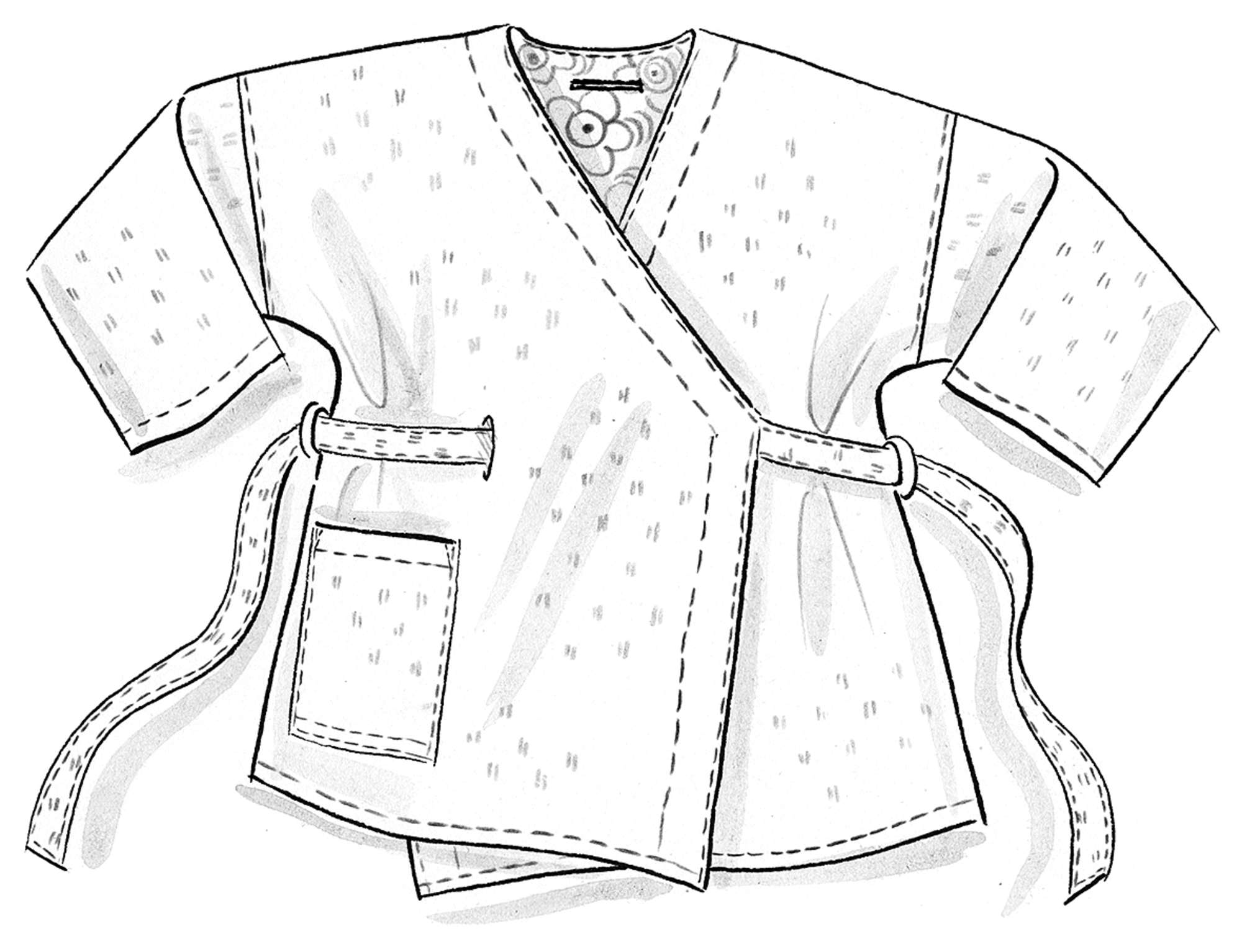 “Lindblom” organic cotton/linen blouse-style jacket
