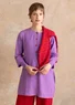 Woven linen tunic (purple cosmos XS)