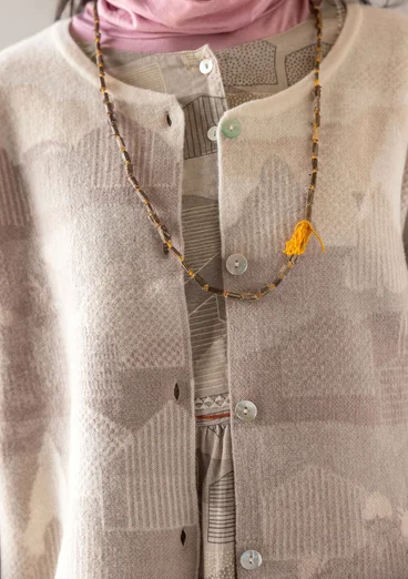 Cardigan "Alaska" i genanvendt uld - natur