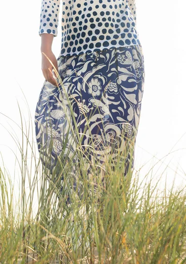 Kjol "Trollslända" i viskos - midnattsblå