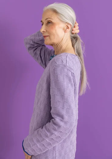“Celia” recycled cotton favourite sweater - moonlight purple