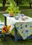“Primavera” tablecloth in organic cotton flax blue thumbnail