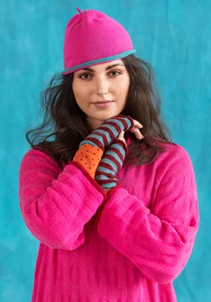 Bonnet "Rainbow" en coton, laine, ou coton/laine  - pivoine
