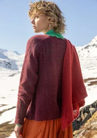 Trøje "Forgetmenot" i alpakamiks - aubergine/meleret